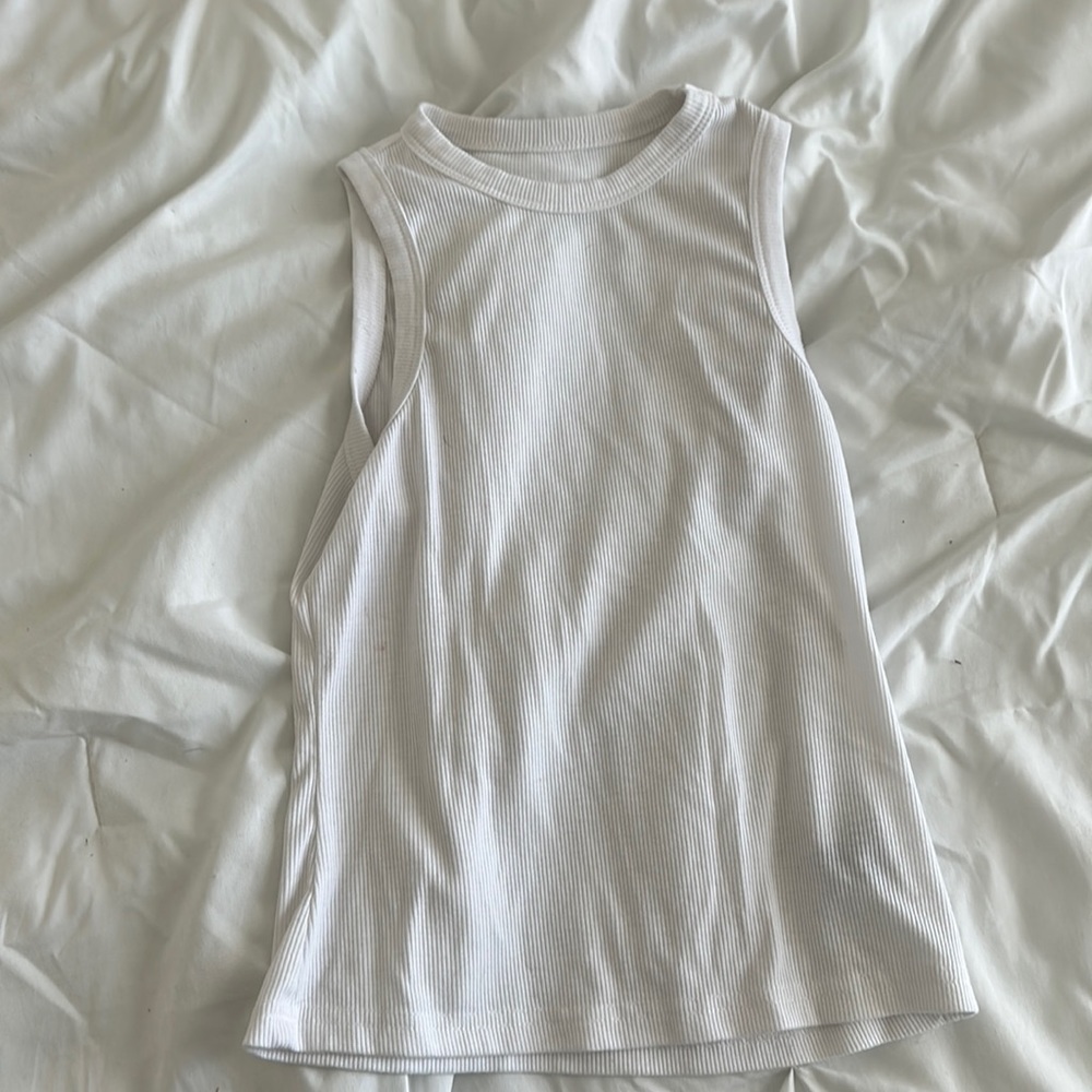 Shein, ribbed, full collar tank top